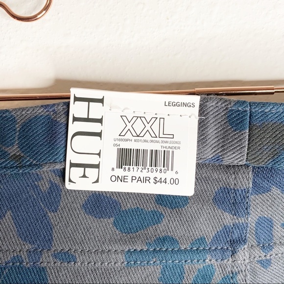 Hue Leggings Mod Floral Stretch Denim Plus Size - Picture 6 of 9